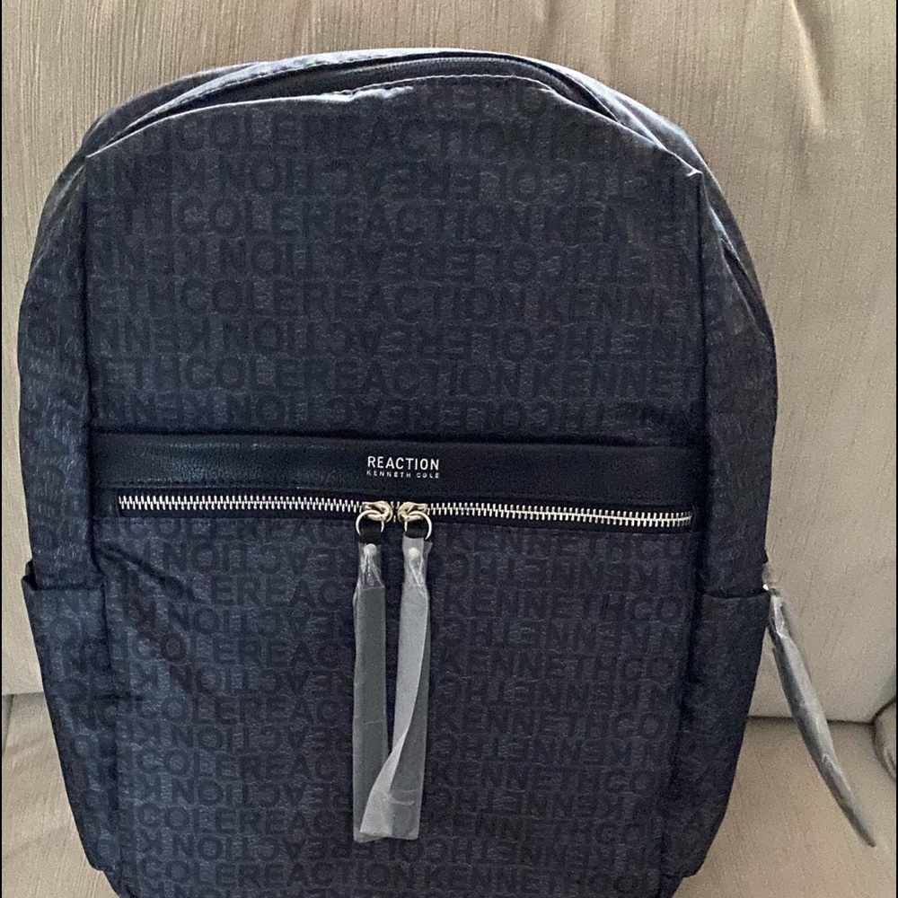 Kenneth Cole Reaction Black Logo Backpack